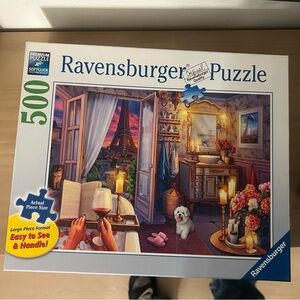 Ravensburger Cozy Bathroom Paris 500 Piece Jigsaw Puzzle Preowned